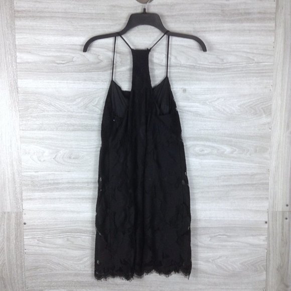 1.State Black Floral Lace Racerback Shift Dress - Picture 5 of 7